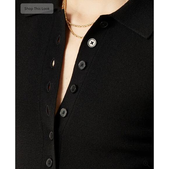 J. Crew Bell-sleeve Mini Sweater-Dress in Merino Wool Black NWT size 3X - Picture 2 of 7